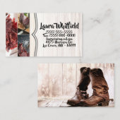 Visitenkarte Boots Country Rustic Western Wear Ba (Vorne/Hinten)