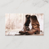 Visitenkarte Boots Country Rustic Western Wear Ba (Rückseite)