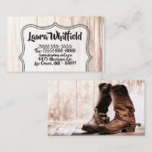 Visitenkarte Boots Country Rustic Western Wear Ba (Vorne/Hinten)