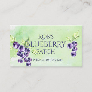Visitenkarte Botanische Blaubeeren