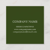 Visitenkarte: BOTANISCHE "MAGNOLIA" VON REDOUTÉ Quadratische Visitenkarte (Rückseite)