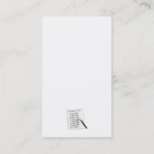 VISITENKARTE - BOURBON-LIEBHABER-EINKAUFSLISTE (Rückseite)