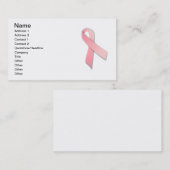 Visitenkarte Brustkrebs Bewusstsein rosa Band (Vorne/Hinten)