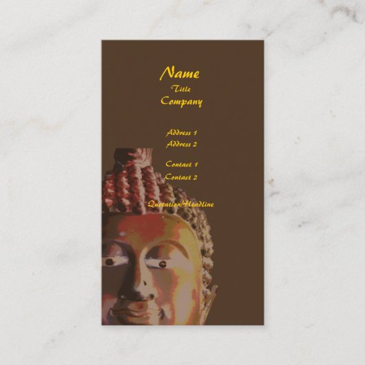Visitenkarte, Buddha sieht über Sie! Visitenkarte (Vorderseite)