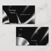 Visitenkarte Business Abstrakt Silver Black (Vorne/Hinten)