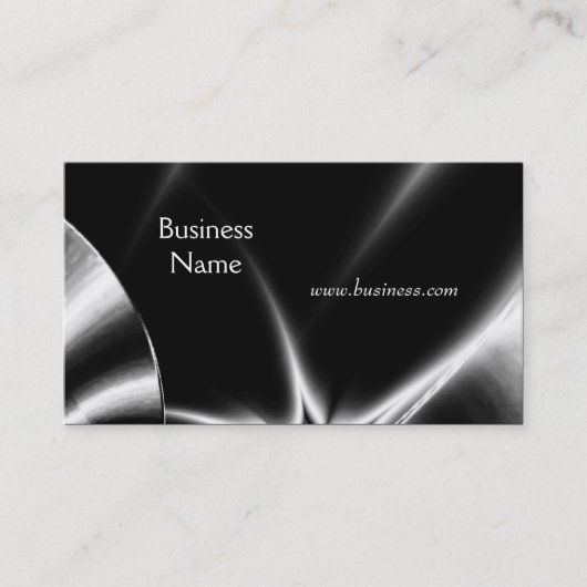 Visitenkarte Business Abstrakt Silver Black (Vorderseite)