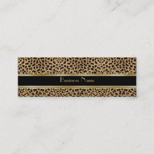 Visitenkarte Business Animal Print Gold Black