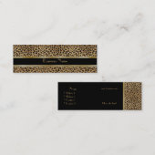 Visitenkarte Business Animal Print Gold Black (Vorne/Hinten)