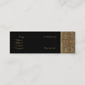 Visitenkarte Business Animal Print Gold Black (Rückseite)