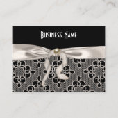 Visitenkarte Business Art Nouveau Lace Bow (Vorderseite)