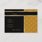 Visitenkarte Business Black Gold Embossed 2 (Rückseite)