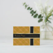 Visitenkarte Business Black Gold Embossed 2 (Stehend Vorderseite)