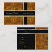 Visitenkarte Business Black Gold Metal Look 2 (Vorne/Hinten)