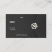 Visitenkarte Business Black Velvet Pearl Jewel (Rückseite)