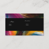 Visitenkarte Business Colorful Wild Feather Black (Rückseite)