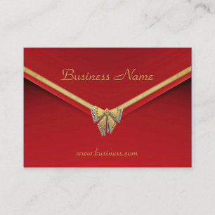 Visitenkarte Business Red Gold Bow