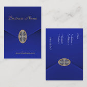 Visitenkarte Business Rich Blue Velvet Jewel (Vorne/Hinten)