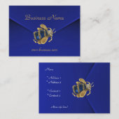 Visitenkarte Business Rich Blue Velvet Käfer (Vorne/Hinten)
