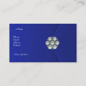 Visitenkarte Business Rich Blue Velvet Pearls (Rückseite)