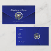 Visitenkarte Business Rich Blue Velvet Pearls 2 (Vorne/Hinten)