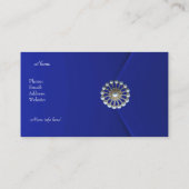 Visitenkarte Business Rich Blue Velvet Pearls 2 (Rückseite)