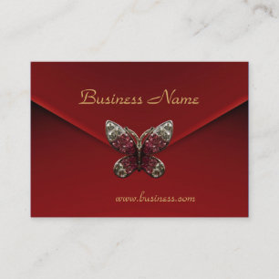 Visitenkarte Business Rich Red Velvet Butterfly