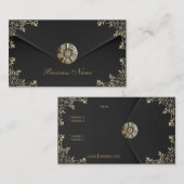 Visitenkarte Business Sepia Black Velvet Jewel (Vorne/Hinten)