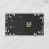 Visitenkarte Business Sepia Black Velvet Jewel (Rückseite)