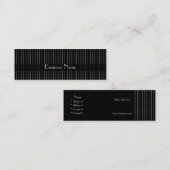 Visitenkarte Business Silver Black Strip (Vorne/Hinten)