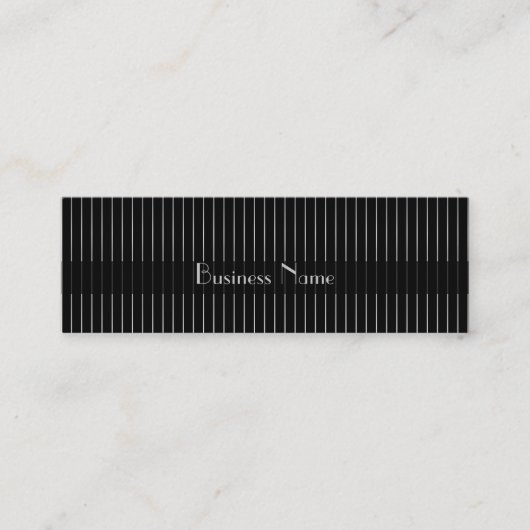 Visitenkarte Business Silver Black Strip (Vorderseite)