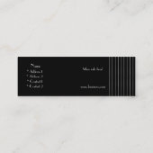 Visitenkarte Business Silver Black Strip (Rückseite)