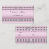 Visitenkarte Business Soft Pink Silver Jewel (Vorne/Hinten)