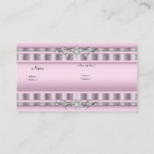 Visitenkarte Business Soft Pink Silver Jewel (Rückseite)