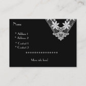 Visitenkarte Business Verziert Lace (003) (Rückseite)