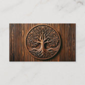Visitenkarte "Carved Wood Tree" (Vorderseite)