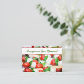 Visitenkarte Catering 3 Frisches Rot und Grün (Stehend Vorderseite)