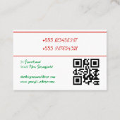 Visitenkarte Catering 3 Frisches Rot und Grün (Rückseite)