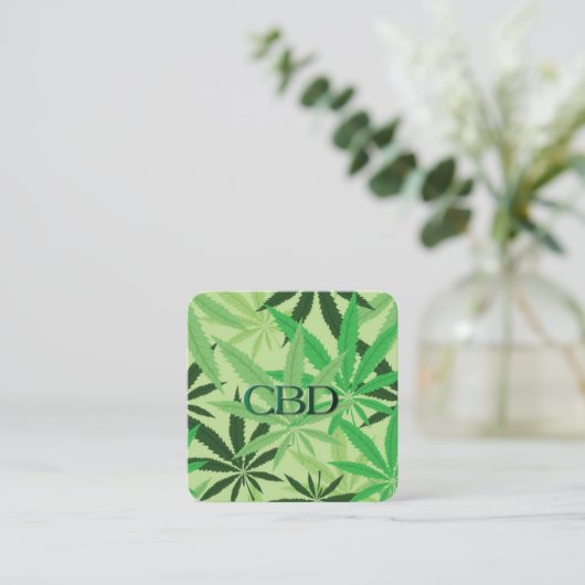 Visitenkarte "cbd oil" (Stehend Vorderseite)