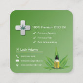 Visitenkarte "cbd oil" (Rückseite)