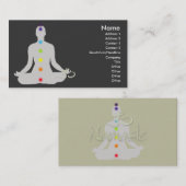 Visitenkarte, Chakra-Farben und om-Symbol Visitenkarte (Vorne/Hinten)