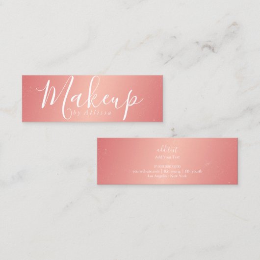 Visitenkarte - Confetti-Make-uprosa (Vorne/Hinten)