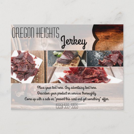 Visitenkarte Cowboy Boots Barnholz Postkarte (Vorderseite)