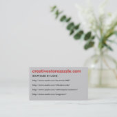 Visitenkarte creativestorezazzle - (Stehend Vorderseite)