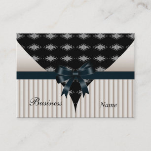 Visitenkarte Creme Beige Black Bow