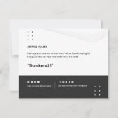 Visitenkarte Dankeskarte (Rückseite)