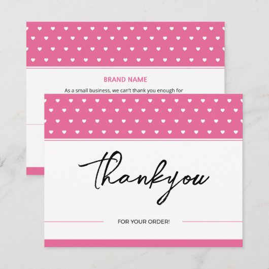 Visitenkarte Dankeskarte (Vorne/Hinten)