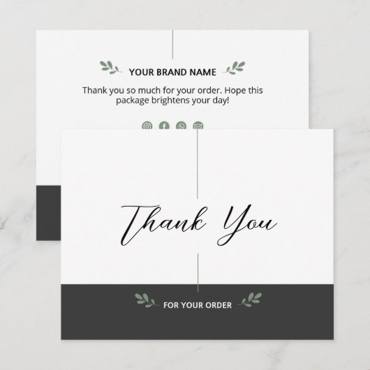 Visitenkarte Dankeskarte (Vorne/Hinten)