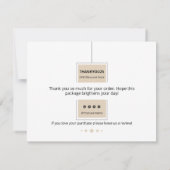 Visitenkarte Dankeskarte (Rückseite)
