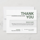 Visitenkarte Dankeskarte (Vorderseite)