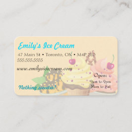 Visitenkarte, dekorative Eiscreme Visitenkarte